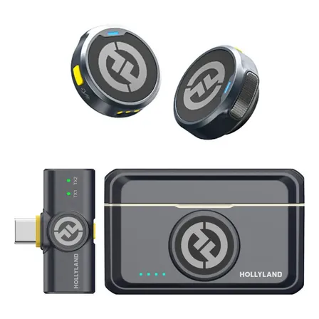 Hollyland Microfone Sem Fio Duplo Lark M2 Usb-c Para iPhone Cor Preto