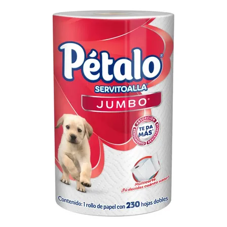 Servitoallas Jumbo 230 Hojas Dobles 1 Rollo Pétalo
