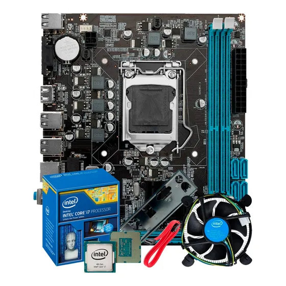 Kit Upgrade Intel I7 4° Geração Ddr3 Placa Mãe H81 C/ Cooler Cor Preto