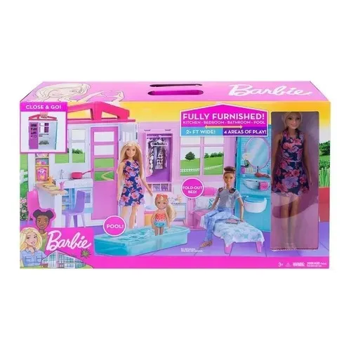Barbie Casa Glam Mansión 2 Pisos Muñecas Juguete Niña Sueños