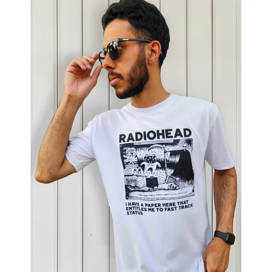 Polos Radiohead Blanco Unisex