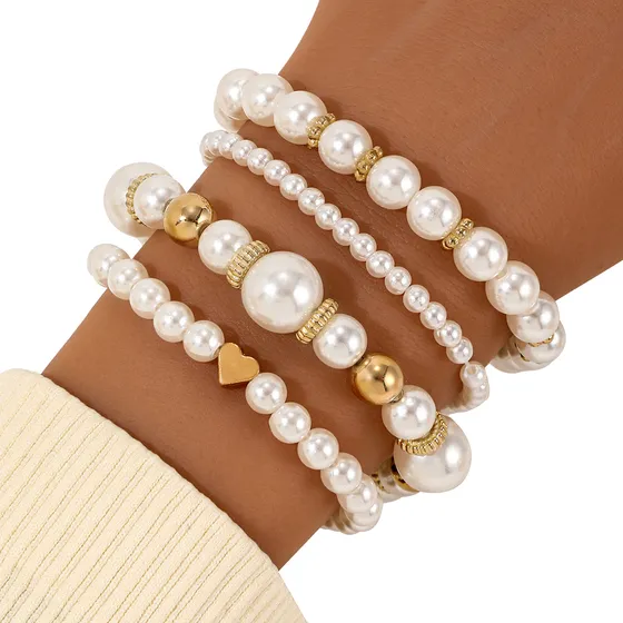 4pzs Pulsera De Perlas,regalos Para Mujer,pulsera Mujer