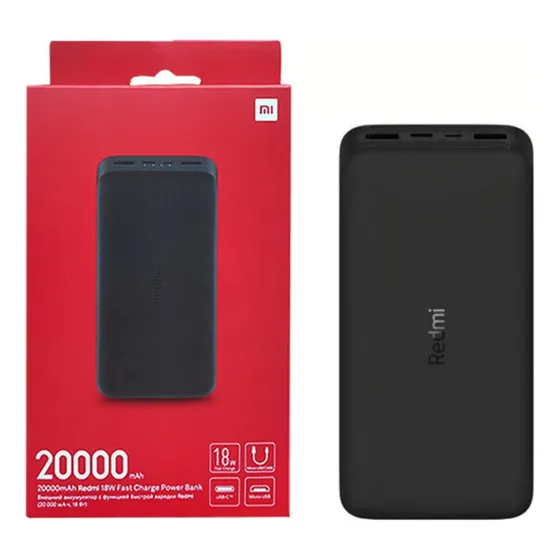 Xiaomi Power Bank Redmi 20000mah 18w Carga Rapida Negro
