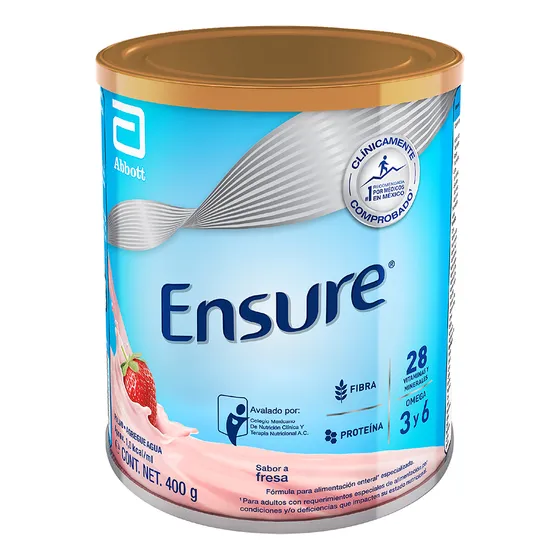 Suplemento En Polvo Sabor A Fresa Lata 400g Clásico Ensure