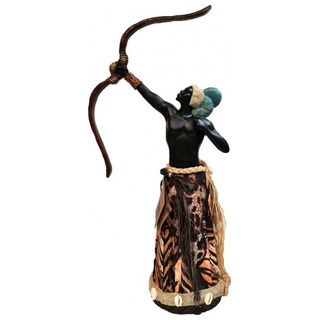 Estátua Orixá Oxóssi Grande (40cm) Em Resina, Umbanda Estátua Orixá Oxóssi Grande (40cm) Em Resina, Umbanda