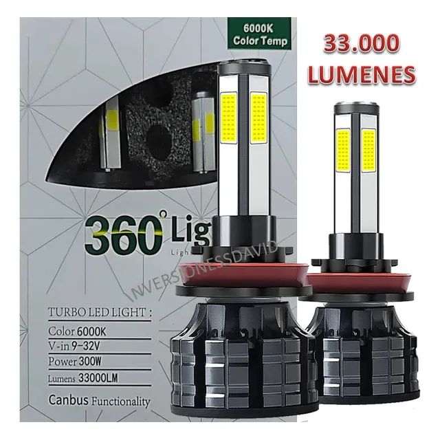 Luces Led 33.000 Lumenes H4 H7 H11 9005 9006 Alta Potencia