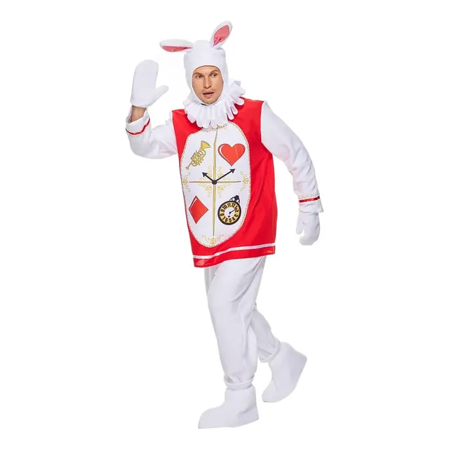Reneecho Wonderland White Rabbit Disfraces Hombres Adultos H