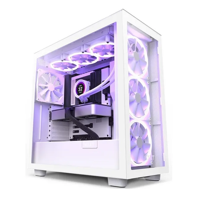 Gabinete Nzxt H7 Elite Ventana Rgb Midi-tower Usb 3.0 Blanco