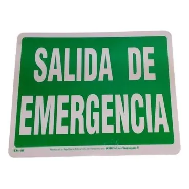Aviso Salida De Emergencia Usado Tienda Virtual