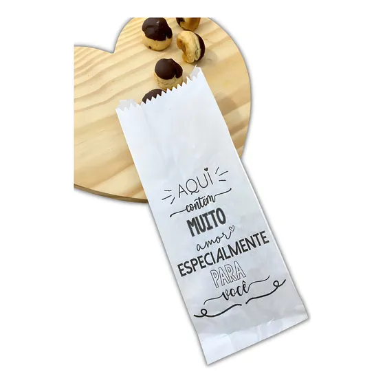 Saco De Papel Branco Paes Doces Delivery Lanches 1kg C/500 Impera Embalagens