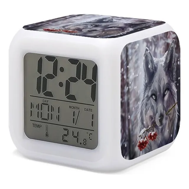 Reloj Despertador Para Niño 7 Led Que Cambian Color Hogar