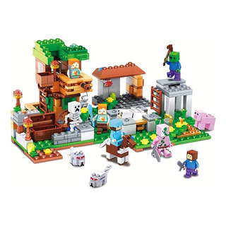 Blocos De Montar Minecraft Minha Vila Brinquedo Com 480 Pçs Blocos De Montar Minecraft Minha Vila Brinquedo Com 480 Pçs