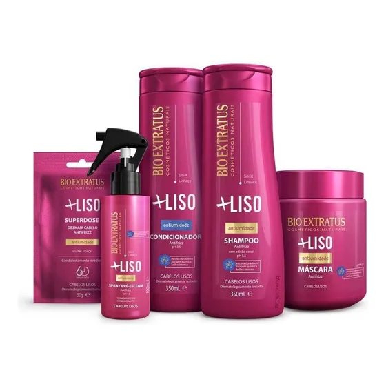 Mais Liso Bio Extratus Cabelos Até 3x + Liso Kit Completo