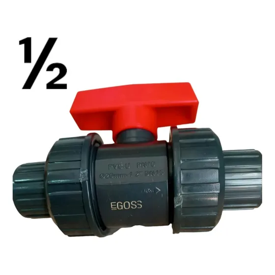 Valvula De Bola Pvc Soldar 1/2  Doble Union Universal  Astm