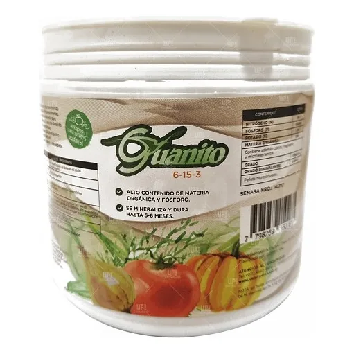 Fertilizante Guanito Organico Fosforo 500gr 3u