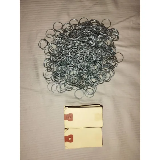 Lote De Argollas Metalicas Y Etiquetas Para Idetificar Llave