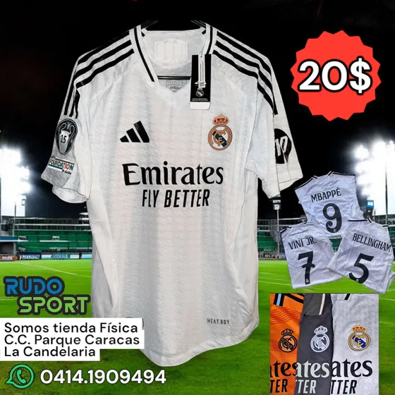 Franela Real Madrid Camisa Futbol Nueva adidas