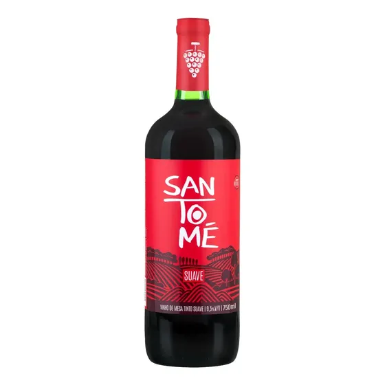 Vinho Tinto De Mesa Suave San Tomé Santomé 750ml Nacional