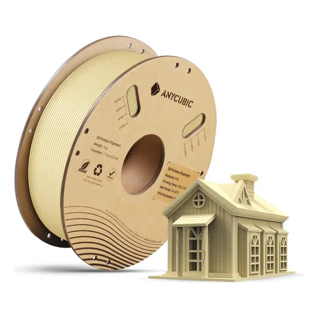 Filamento PLA Beige Anycubic Estandar 1kg Alta Calidad 1.75mm Compatible Impresora 3D FDM