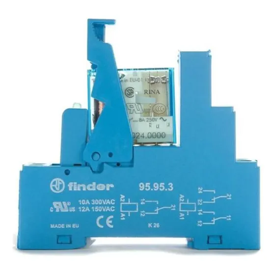 Rele De Interface Finder 24vcc 8a 2 Contatos Reversíveis 24V