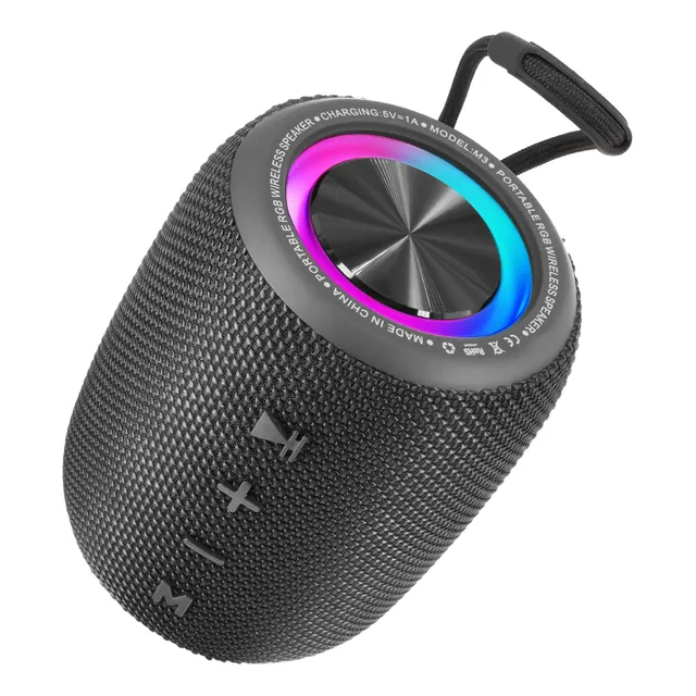 Bocina Bluetooth 5.3 Portátil Altavoz Ixp6 Con Rgb Fm Radio