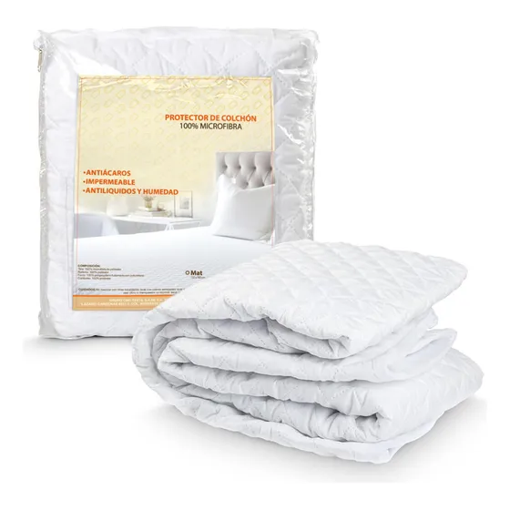 Cubrecolchón Suave Cubrecolchon Antiacaros Cloud Sleep Blanco a Prueba de Agua Matrimonial de 137 x 192 x 40cm