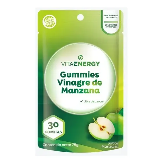 Gomitas Veganas Vinagre de Manzana Sin Gluten Suplemento Vitaenergy | Cuotas sin interés