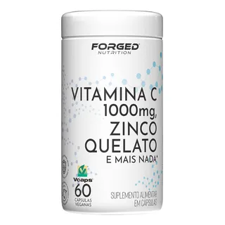 Vitamina C 1000mg Com Zinco Quelato 60 Vegan Caps Forged Sabor Sem Sabor Vitamina C 1000mg Com Zinco Quelato 60 Vegan Caps Forged Sabor Sem Sabor