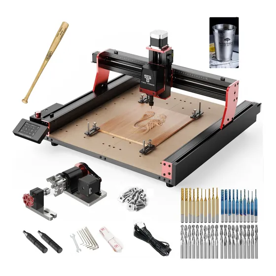 Corte Y Grabado Twotrees Ttc 450 Pro Cnc + Rodillo+40 Fresas