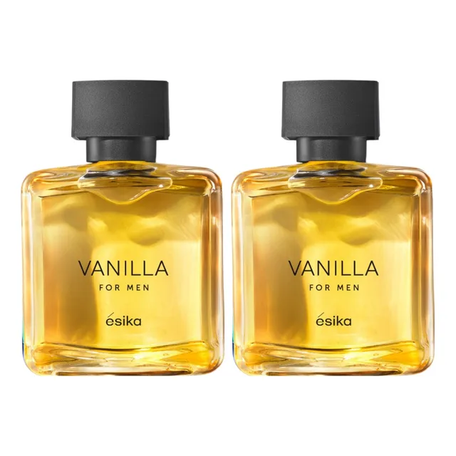 Set X 2  Perfume Vanilla For Men Ésika Spray 75 Ml