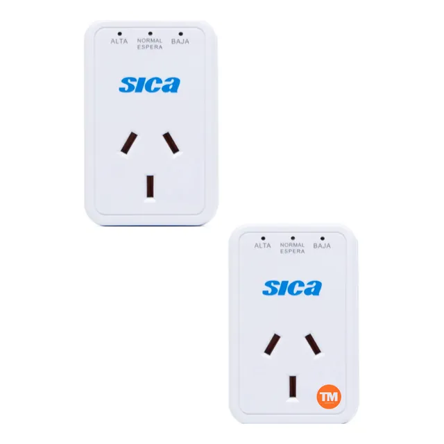 Protector De Tension Alta/baja 10a 220v Blanco Sica Pack X2