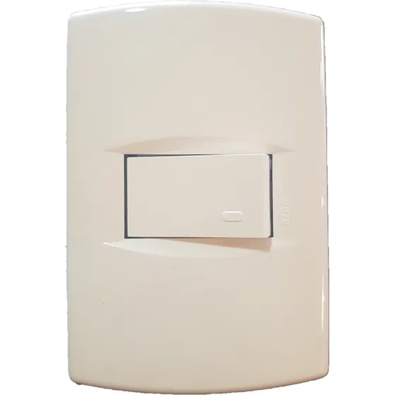 Plaqueta 1 Llave Unipolar Modular Blanco Sica Oferta!!