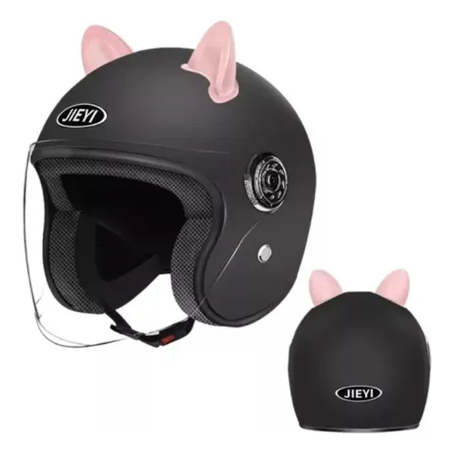 Casco De Moto Con Orejas De Gato For Hombres Y Mujeres