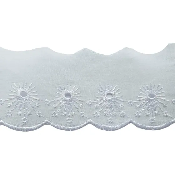Bordado Inglês Tecido Lese Lace 5cm Com 13,7 Metros - 20068
