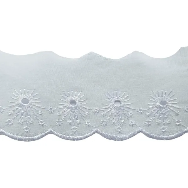 Bordado Inglês Tecido Lese Lace 5cm Com 13,7 Metros - 20068