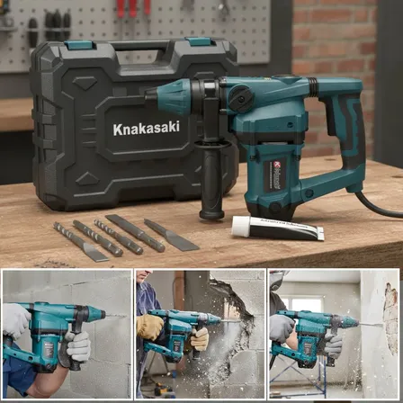 Martelete Rotativo Rompedor Sds Plus 1600w 3600bpm Nk205az Azul-aço 220v 50 Hz/60 Hz