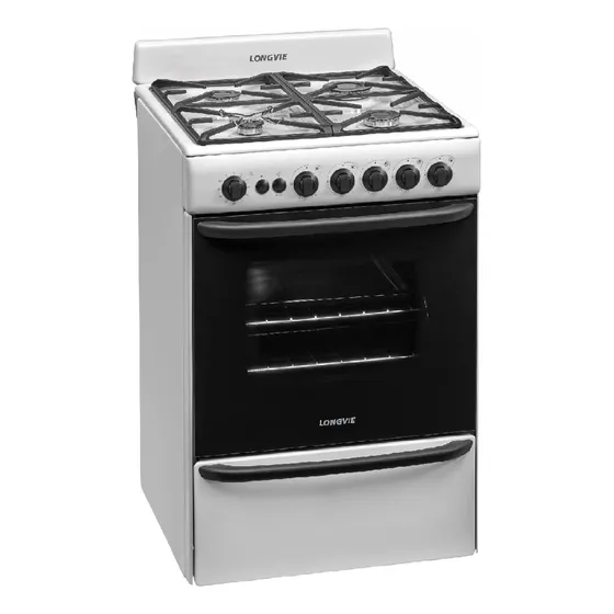 Cocina A Gas Longvie 13501bf 56cm Blanca Cajón Parrilla