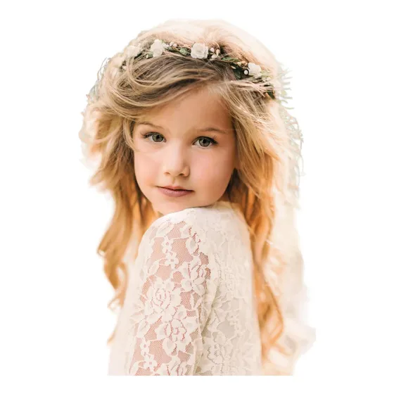 Corona De Flores De Niños - Flores Flores - Flower Girl - Fl