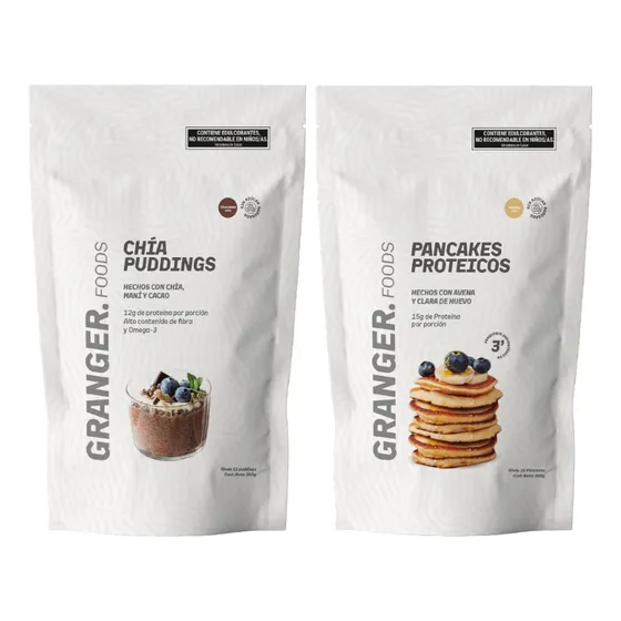 Granger Chia Puddings Chocolate 300g+ Pancakes Vainilla 400g