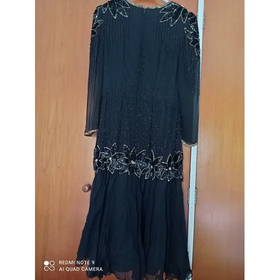 Vestido De Fiesta Negro, Usado, Excelente Estado. Talla M