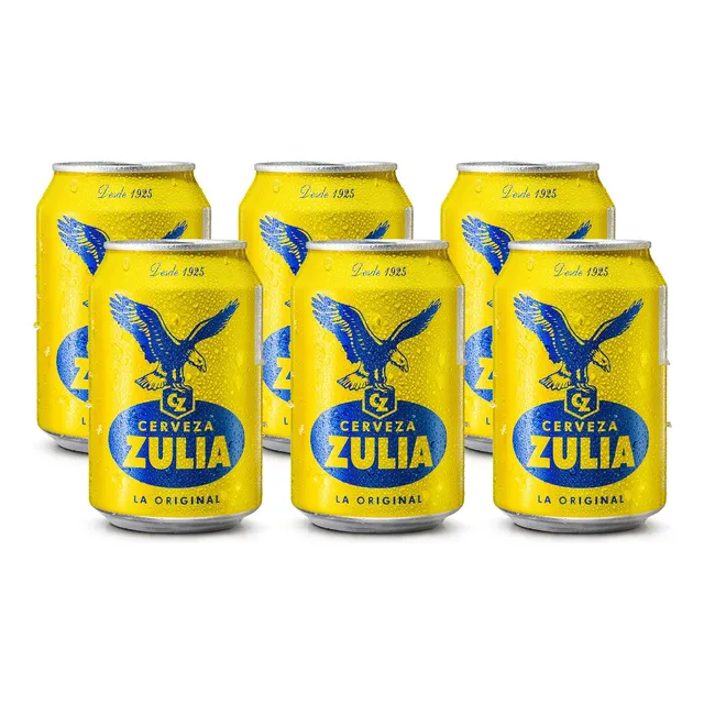 Cerveza Zulia Lata 295ml 4.5gl 6 Unidades