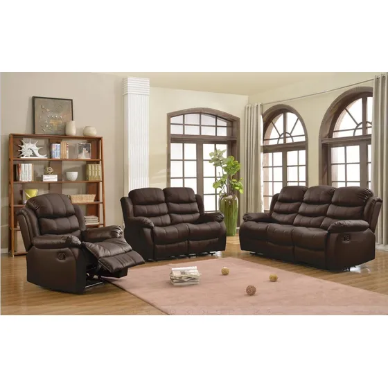 Sillon 3 Cuerpos Sofa Reclinable En Pu Living
