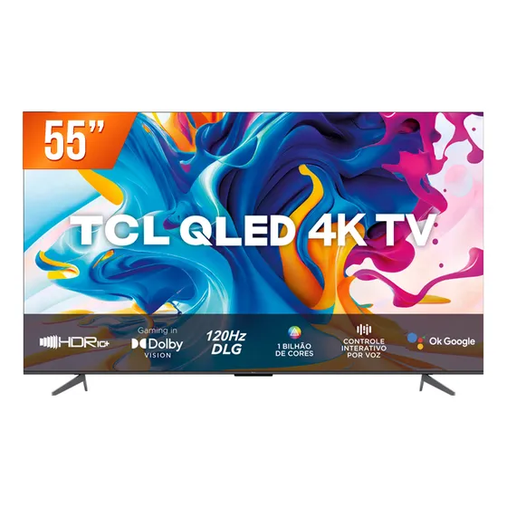 Smart Tv Qled 55  Google Tv Uhd 4k Tcl 55c645 Hdr10+ 120hz