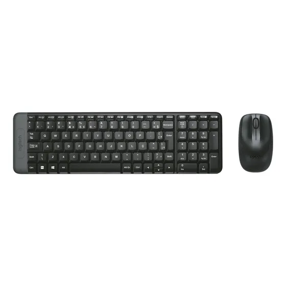 Kit Teclado E Mouse Sem Fio Mk220 Preto Logitech