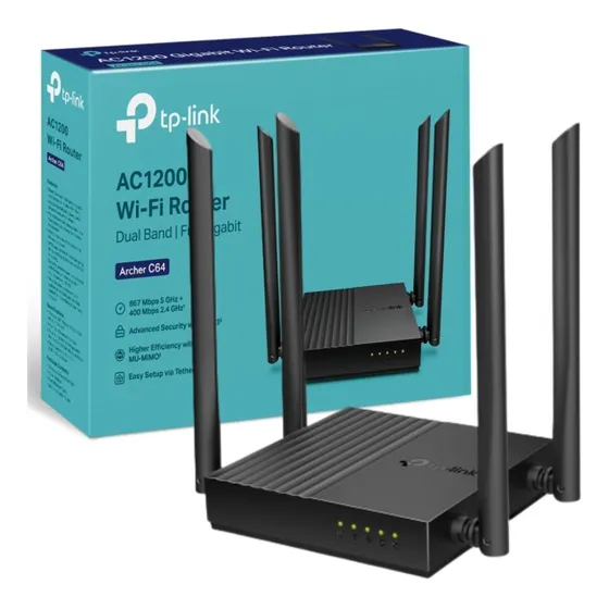 Router Tplink Archer C64 Ac1200 4 Antenas 10/100/1000 