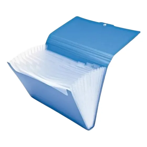 Clasificador Carpeta Oficio 12 Divisiones Con Fuelle Color Azul
