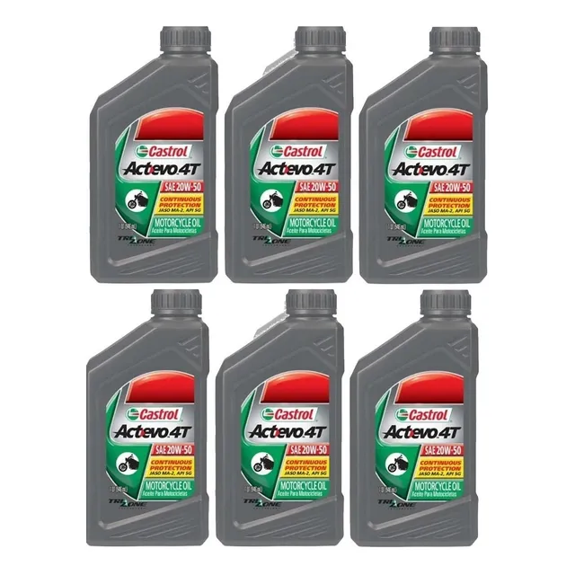 Aceite Castrol 4t Actevo Caja 6 U. Mineral 20w50 Fas Motos