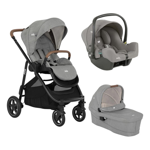 Conjunto Versatrax E Trio Cinza Pebble - Joie Conjunto Versatrax E Trio Cinza Pebble - Joie
