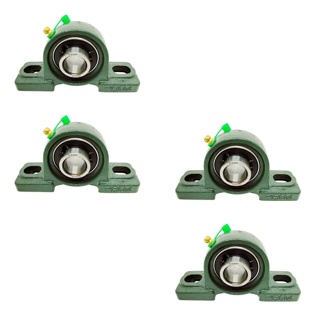 Ucp204 - Kit Com 04 Mancais Com Rolamento Para Eixo 20mm