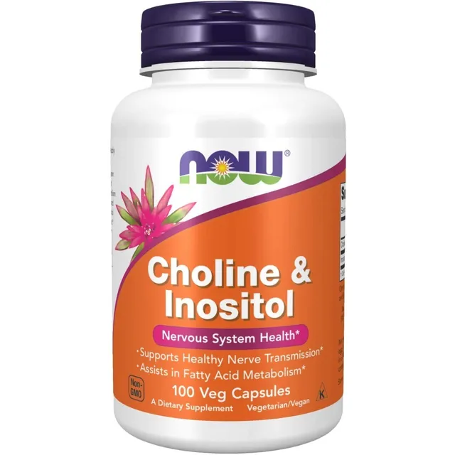 Colina & Inositol 500mg 100 Pastillas Now Vitaminas